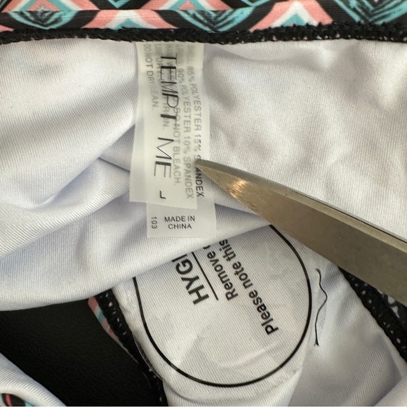 Tempt Me Strappy Blouson 2 Piece Tankini NWT Large - Picture 4 of 5